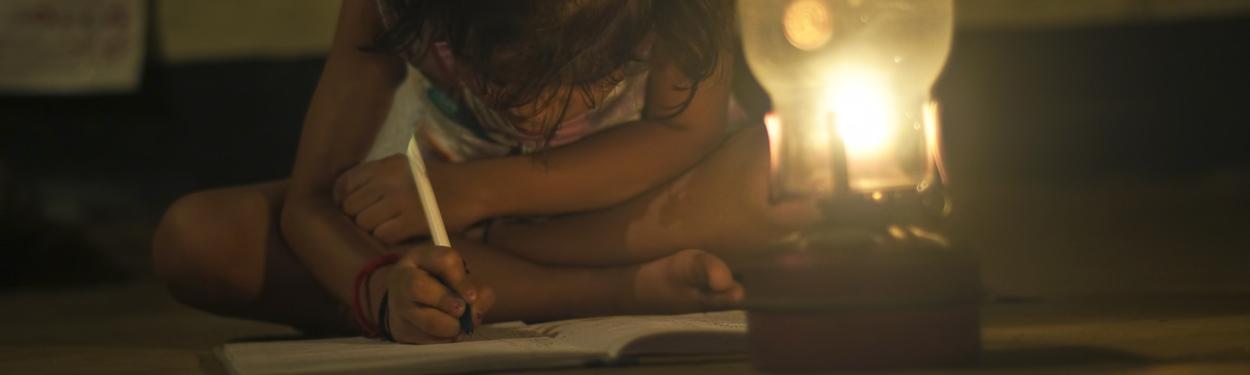 Child doing home-works